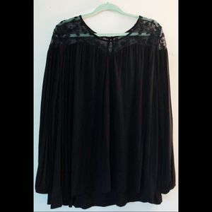 Lane Bryant | Flowy Black Lace Tunic